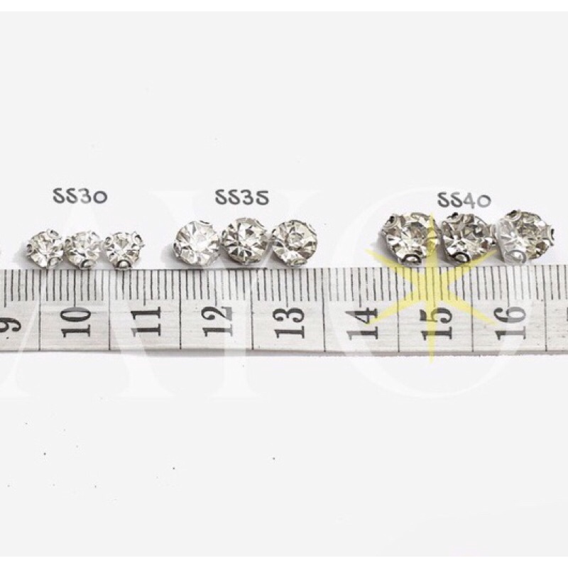 Diamond cangkang 3D perlusin size ss30 ss35 ss40