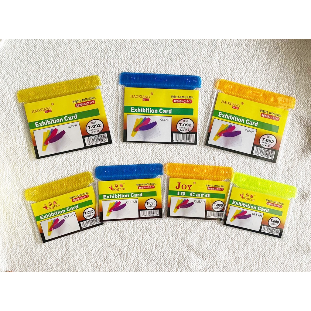 

Name Tag ID Card Holder horizontal transparan lentur warna warni
