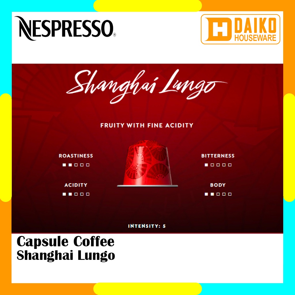 Capsule Nespresso Shanghai Lungo Original Nestle 1 Pack - Coffee World Explorations Kopi Kapsul Expired Panjang