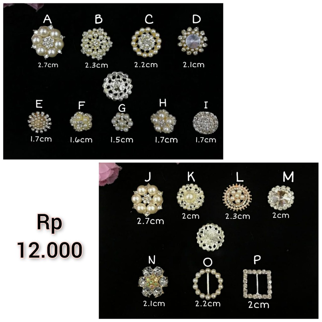 1 BUAH - CHARM MATA MATA | MATA MUTIARA | BAHAN BROSS | APLIKASI JEPIT