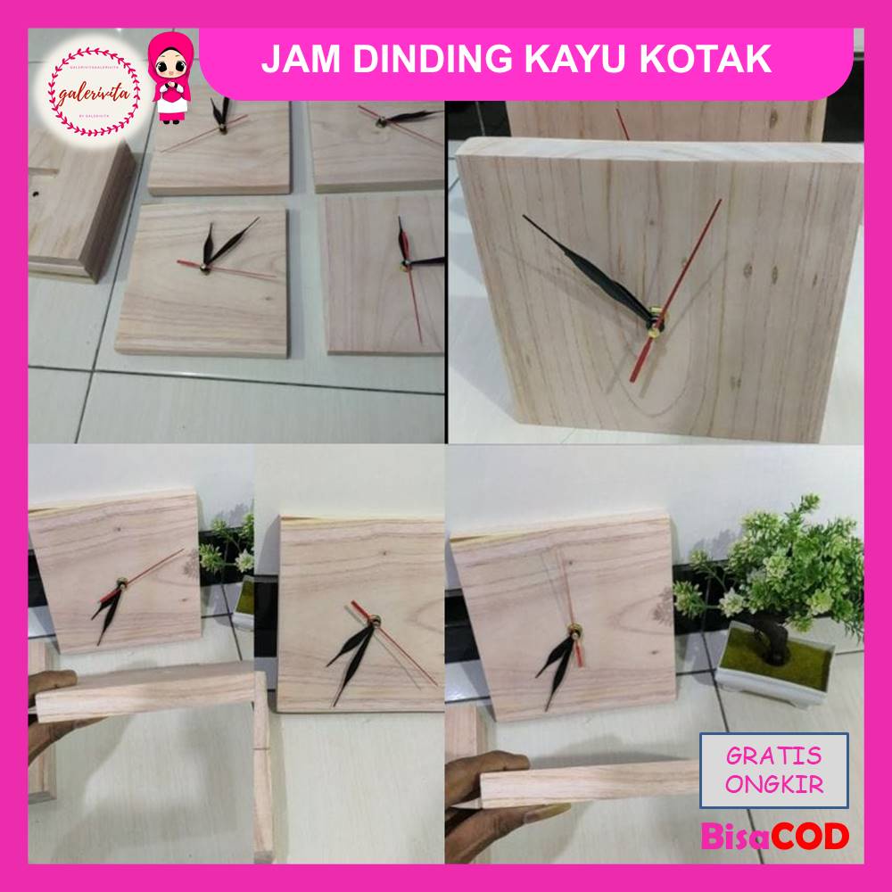 Jam Dinding Kayu / Hiasan Dinding Jam Kayu