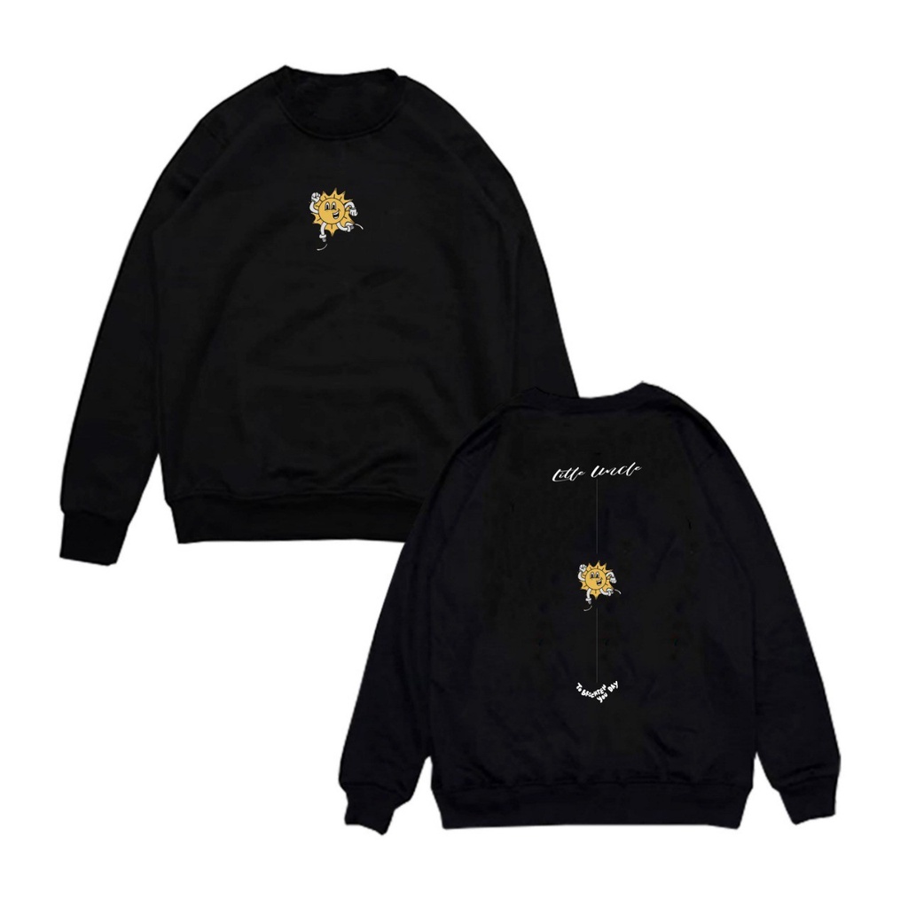 Sweater Pria Distro Aestethic 2022 Terbaru Little Uncle Overdeck Premium / Sweater Crewneck Overdeck Litttle Uncle Bahan Tebal dan Lembut / Sweater Distro Pria Aestethic / Sweater Crewneck Little Uncle