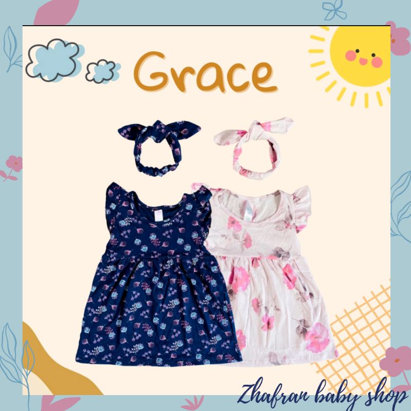 Grosir Dress Bayi Grace 3-18 bulan by Little Koda (10 pcs)