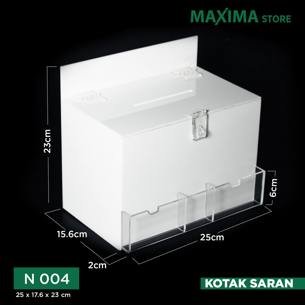 

kotak amal akrilik N4 / kotak saran akrilik / display kotak amal