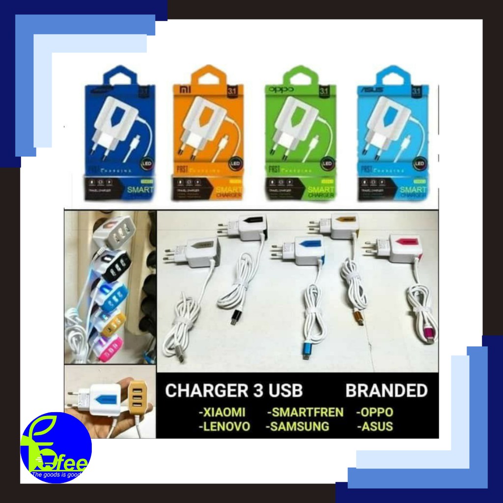 [IMPORT] - Multi Brand 3 USB All Android Charger Micro USB 30cm