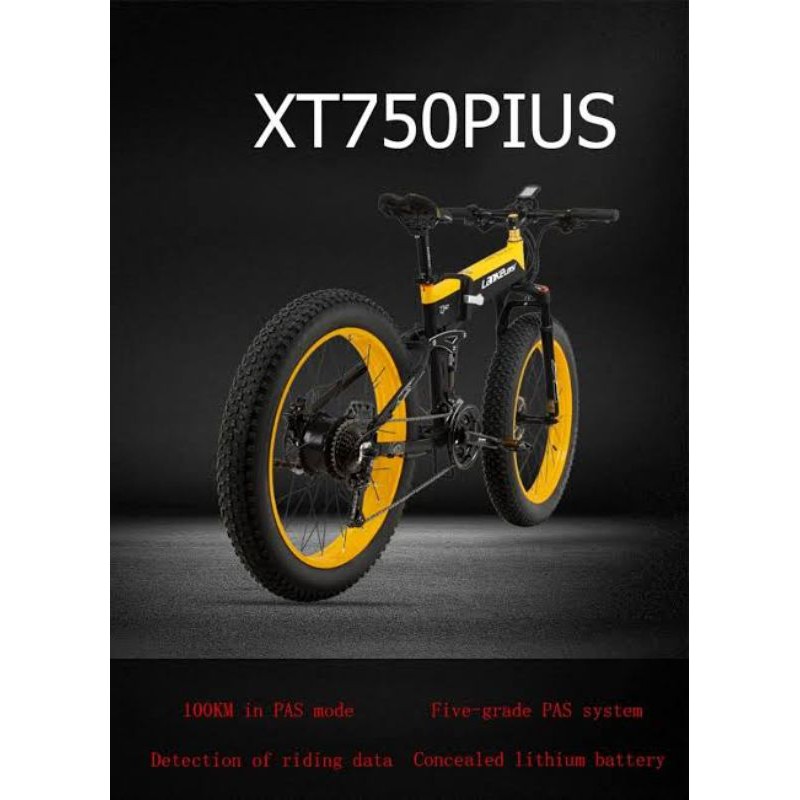 Lankeleisi Sepeda Elektrik Lipat Smart Moped Fat Tire XT750 PLUS