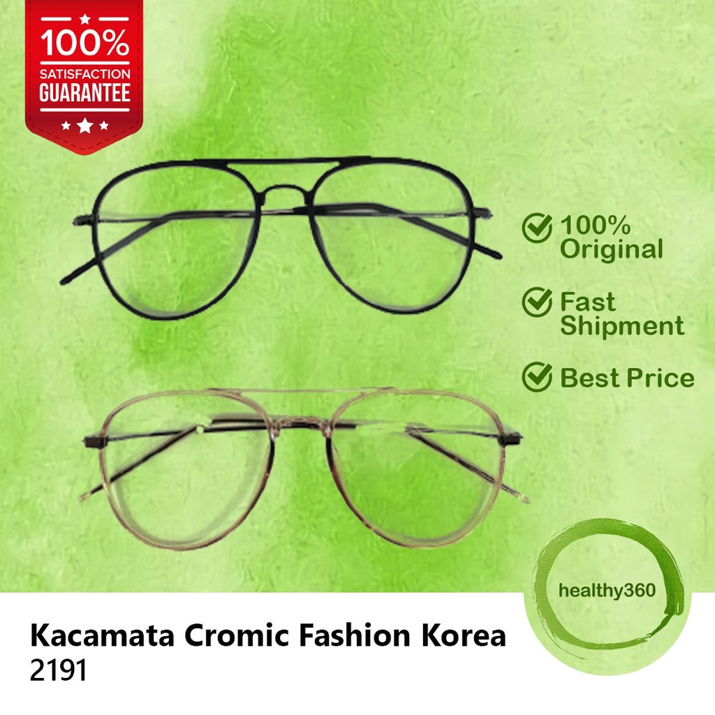 Kacamata Cromic BETONE Korea Fashion Lentur Pria Wanita 2191 - Black