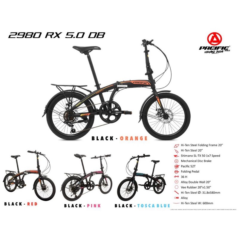 Sepeda lipat PACIFIC 2980 RX 5.0 DB NEW