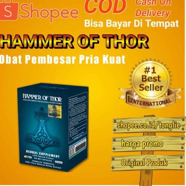 [KODE 88M7L] Hammer of thor original italy 30 kapsul obat kuat pria