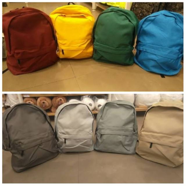 MINISO ORIGINAL | 11wrn RANSEL TAS PUNGGUNG SIMPLE BACKPACK / COLORFULL