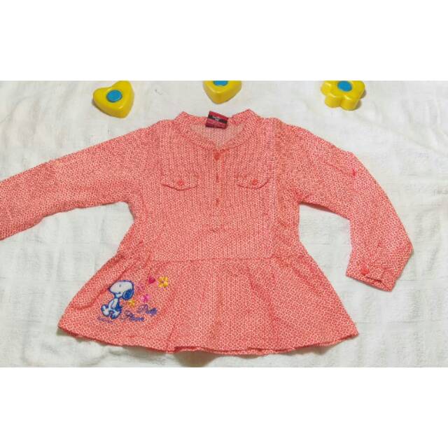 Baju dress anak cantik umur 2-3 thn merk snoopy baby 100% original
