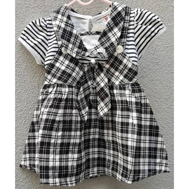 Rok balita perempuan motif kotak-kotak