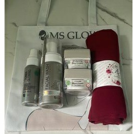 PAKET WHITENING+ANTI AGING MS GLOW Free Pashmina + pouch