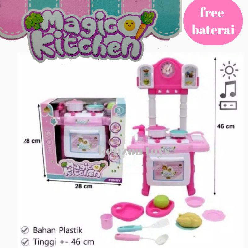 Mainan Magic Kitchen Happy Cooking Free Baterai