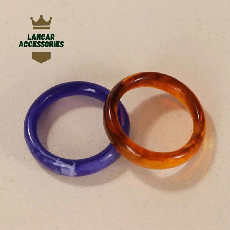 COD✅ Cincin Ring Manau Batu Agate Banyak Pilihan Warna