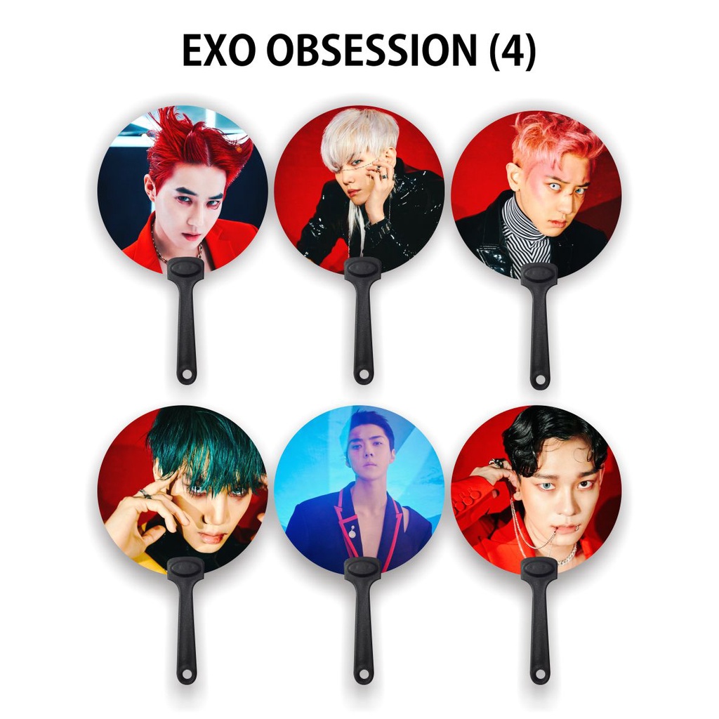 [READY STOCK] KIPAS TANGAN / HANDFAN EXO OBSESSION (4) - SOUVENIR KPOP UNOFFICIAL