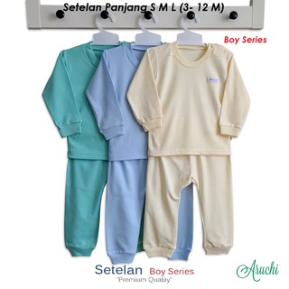 Aruchi Polos Setelan Panjang Piyama Baju Tidur Bayi S M L