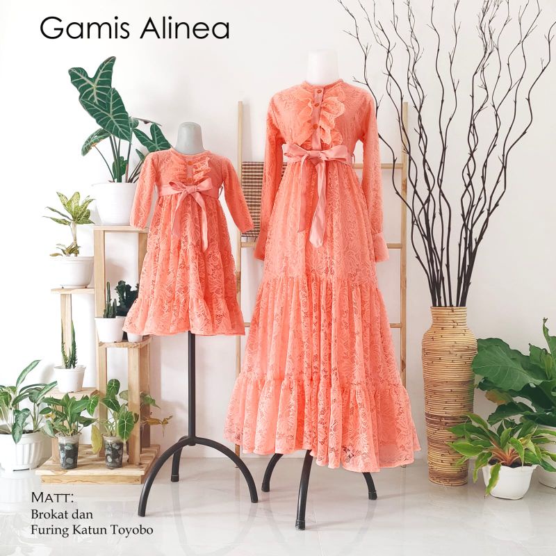 Gamis Alinea | Gamis Anak Perempuan | Gamis Dewasa |  Gamis Couple ibu anak| Baju Unik | Baju Anak Unik | Gamis Terjangkau | Gamis Keluarga| couple family terbaru murah / gamis couple murah