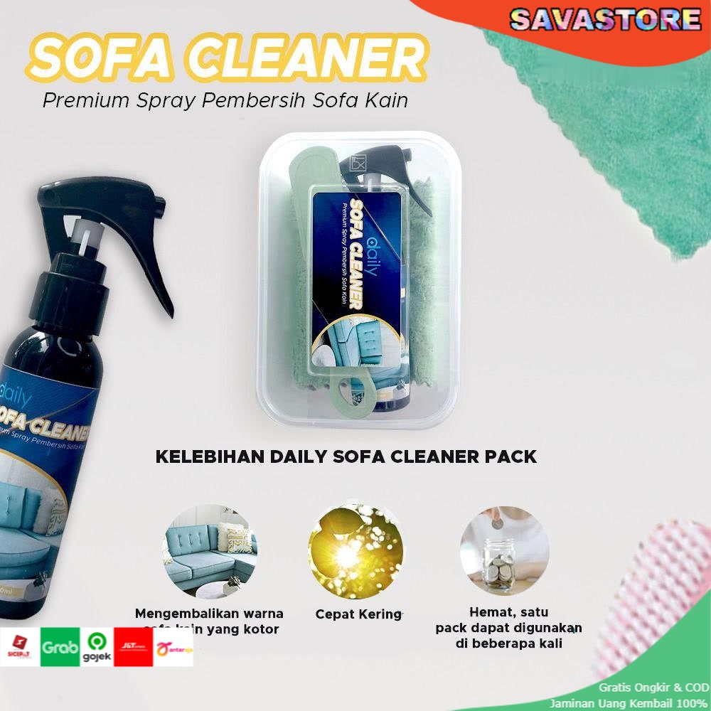 PEMBERSIH SOFA DAILY SOFA CLEANER - PAKET PEMBERSIH SOFA KAIN KASUR BANTAL KARPET PREMIUM WATERLESS