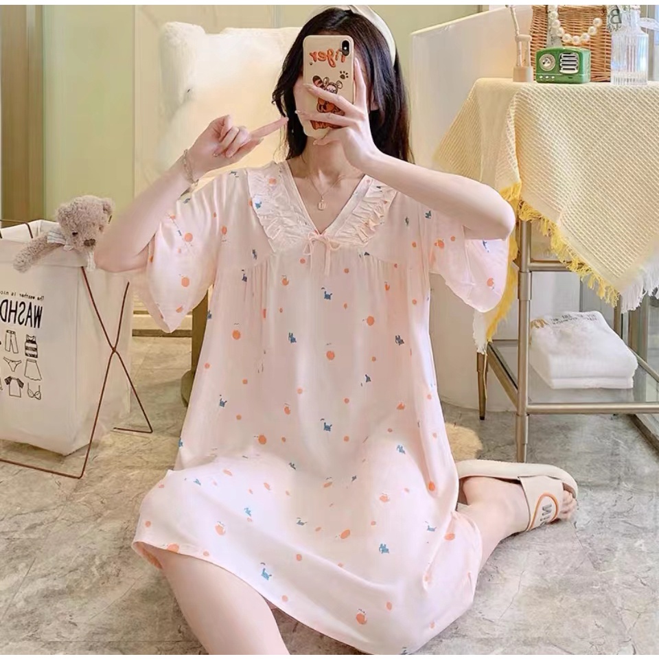 RULIF Daster rayon wanita import / Homewear dress