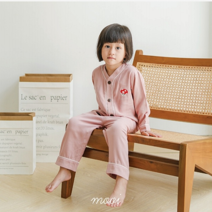 MOOI 1-10 Tahun Long Pajamas Setelan Piyama Panjang Anak Baju Tidur Anak Size CBKS