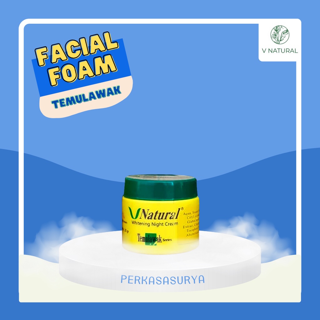 VNatural / V Natural Night Cream/ Krim Malam Temulawak 20g (BPOM HALAL - 100% original)