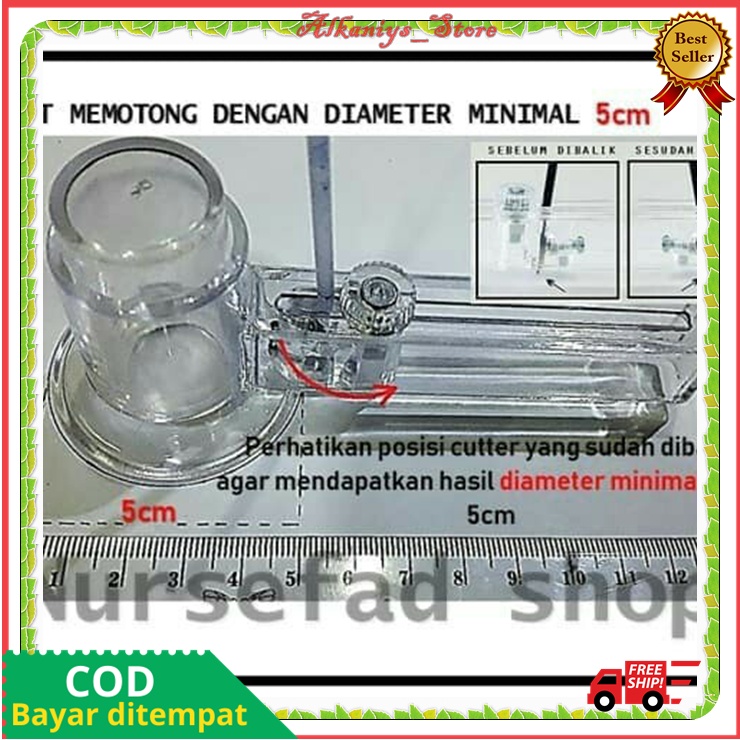 Alat Pemotong Kertas Lingkaran / Pemotong kertas Bulat / Circle Cutter Alat Bantu Potong Kertas SNI