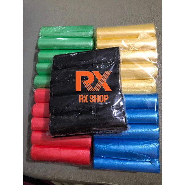 1pack 5roll plastik sampah roll jumbo 45x50cm isi 100 lembar kantong sampah gulung besar isi 5roll