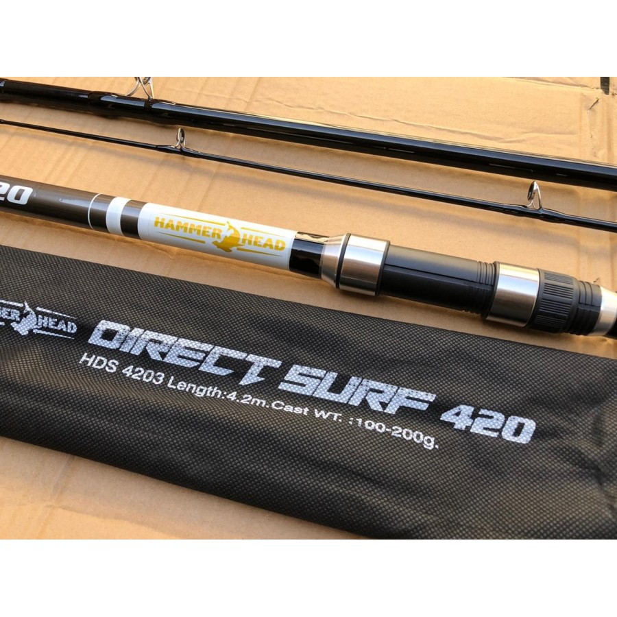 Joran Pasiran Merk Hammerhead Direct Surf 420 450 Bahan Carbon Sambung 3 - 4.50cm