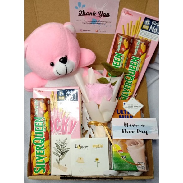 

[COD] Hampers Snack/Gift Pink Series/Kado Cewek Coklat