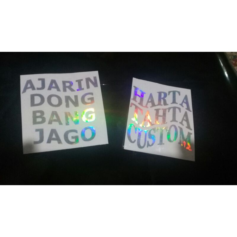 

STICKER HARTA TAHTA NAMA ANDA