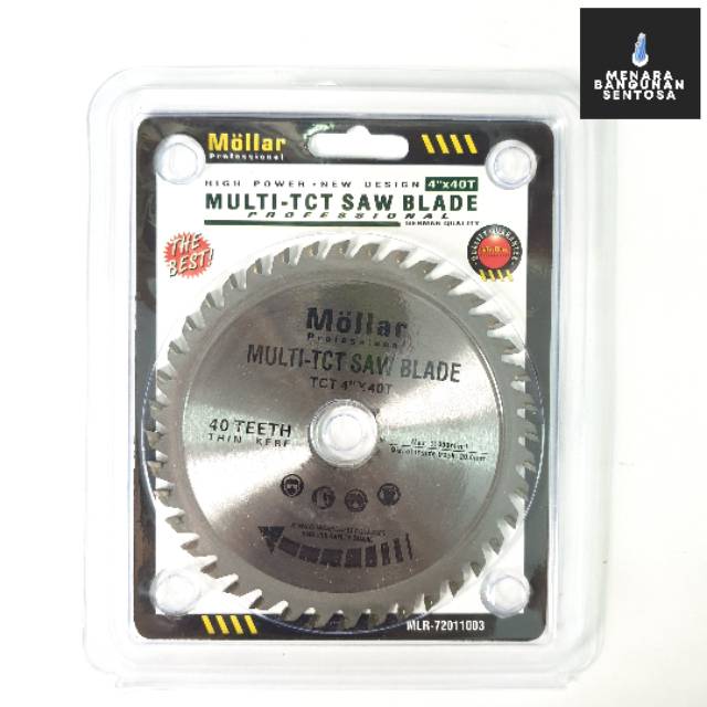 Mata Pisau Mollar 4&quot; x 40T / Gergaji Potong / TCT Multi Cut Circular Saw Blade