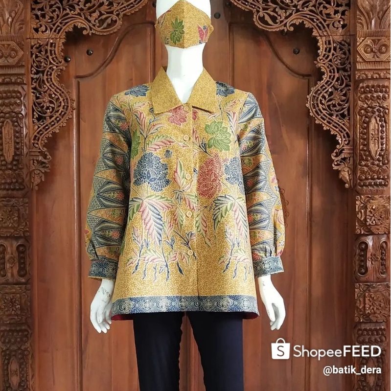 Blus Etnik Klasik S M L XL XXL 4L 5L/ Bisa Reques Ukuran /Katun halus