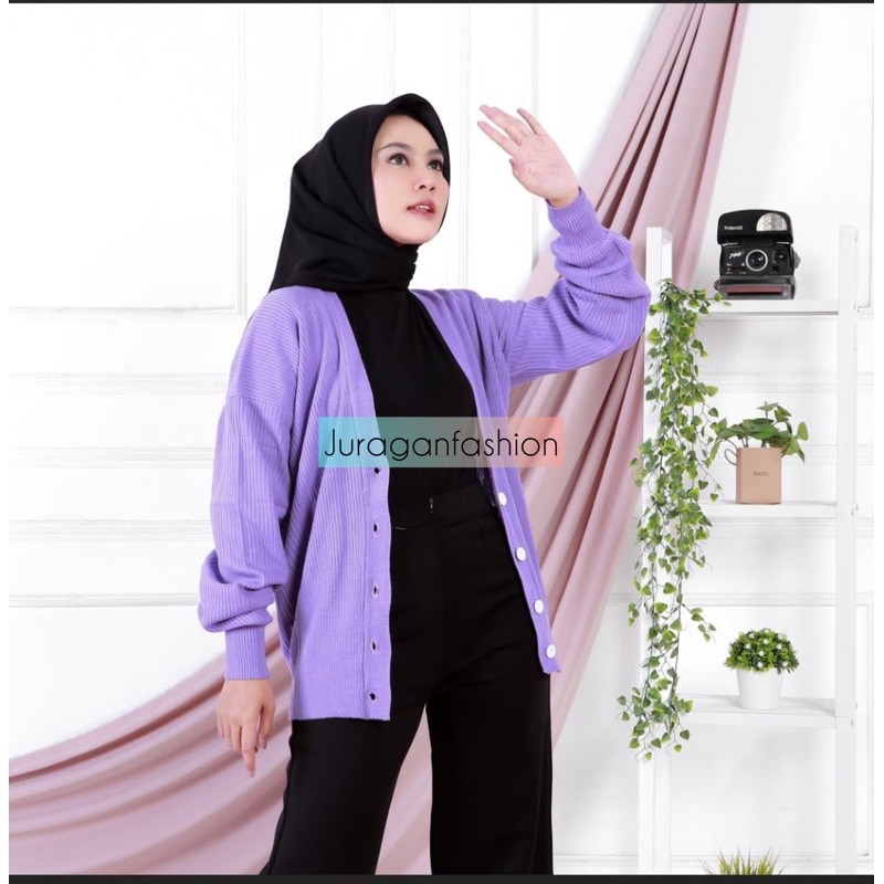CARDIGAN CROP NACARA RAJUT-Cardi titan lilac