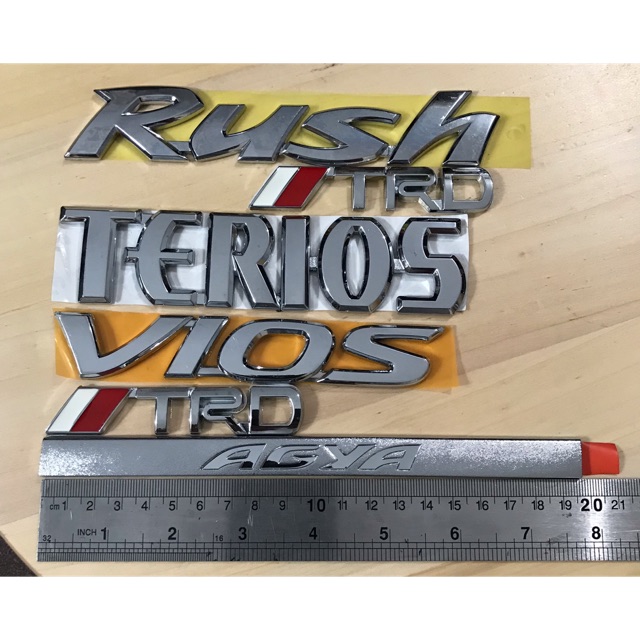 Emblem ORIGINAL Rush Terios Agya TRD Vios