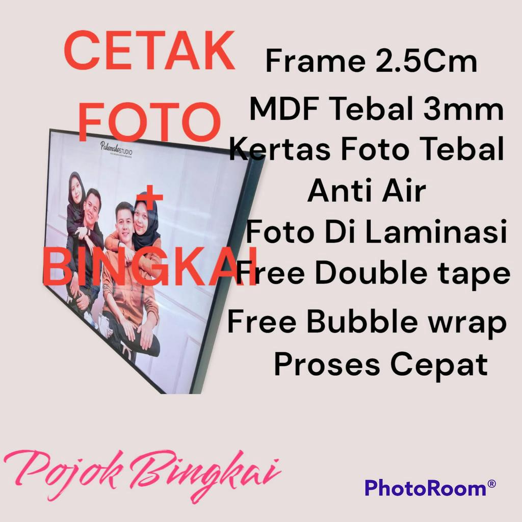 COD - Cetak foto Jumbo 40x60 16RS Plus Bingkai Block / Custem foto + Frame blok / foto block termasuk bingkai