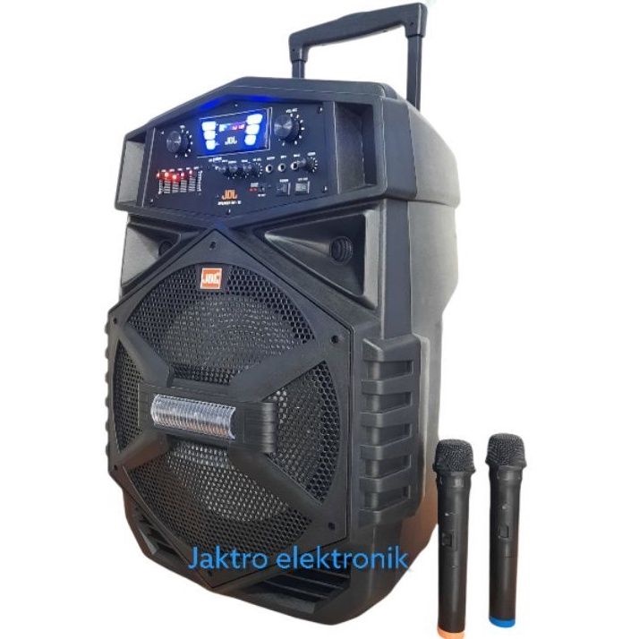 Speaker Bluetooth JDL QV 15inch Karaoke 2 Mic Wirelles