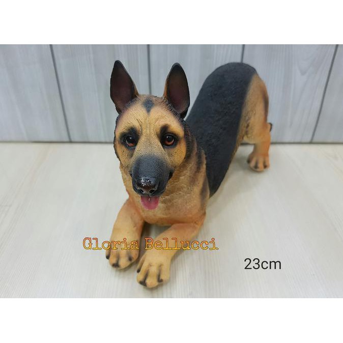 Patung Pajangan Miniatur Anjing Herder German Shepherd Shopee