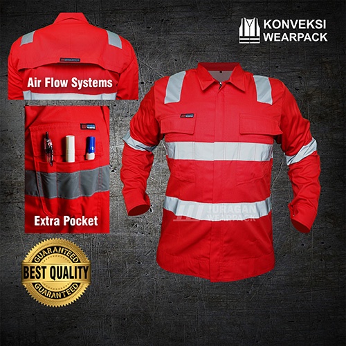 Werpack Safety Atasan Warna Merah