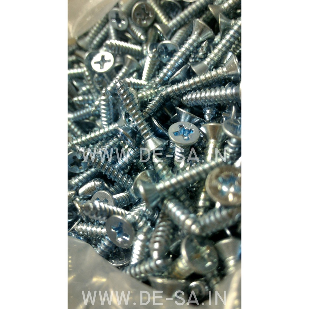 100 x Moon Lion Skrup #6 x 20MM - Self Tapping Flat Head Screw (Skrup Lion #6 X 3/4&quot;)