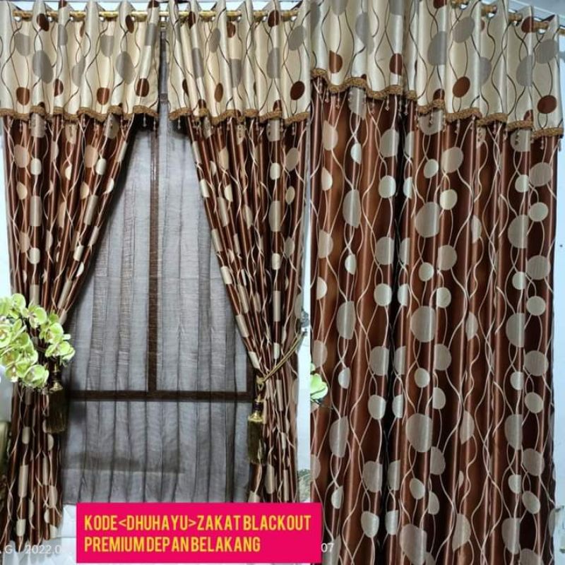 gorden blackout import bludru bolak-balik motif polkadot gorden poni renda gorden murah gorden mewah