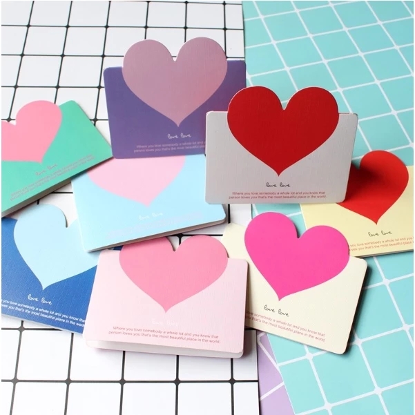 Hot Sale/Kartu Ucapan Love Hati Lucu/Kartu Amplop Berkah Kartu Xmas Untuk Dekorasi Natal Hari Valentine