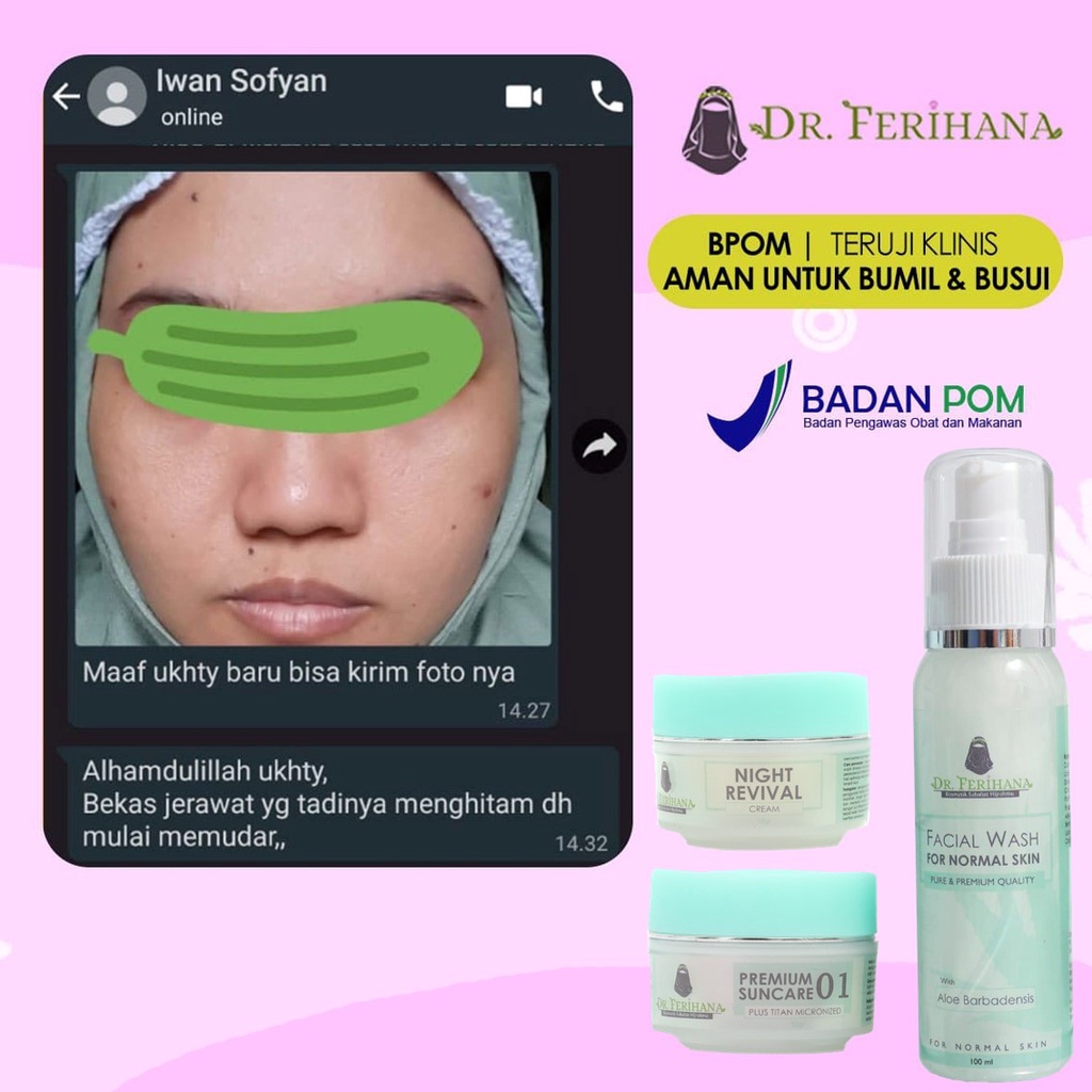 PAKET SUPER EKONOMIS BRIGHTENING &amp; FLEK 1 DR. FERIHANA SKINCARE