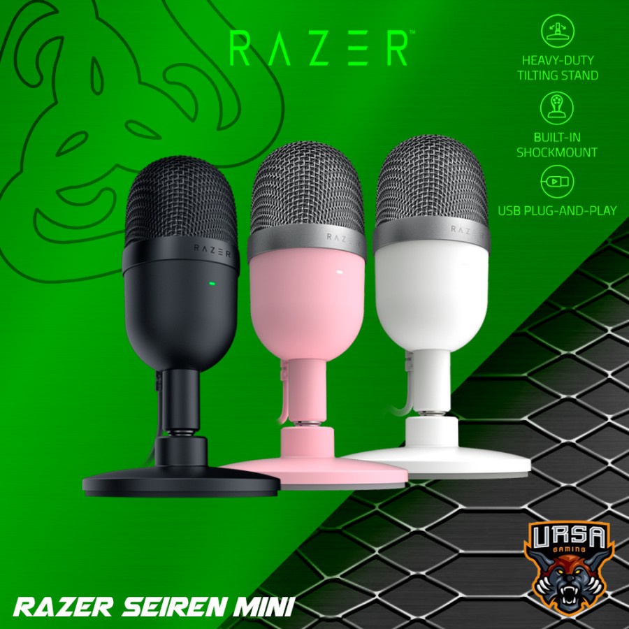 Microphone Razer Seiren Mini Portable - Black Mercury Quartz - Garansi