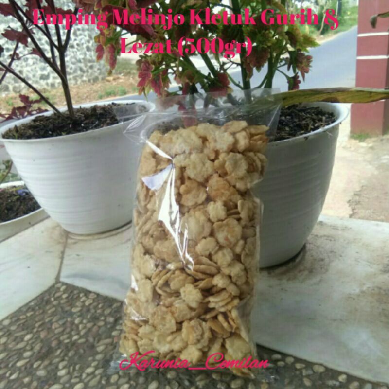 

Emping Melinjo Kletuk Gurih Siap Makan 500gr Produk asli Limpung Batang Jawa tengah