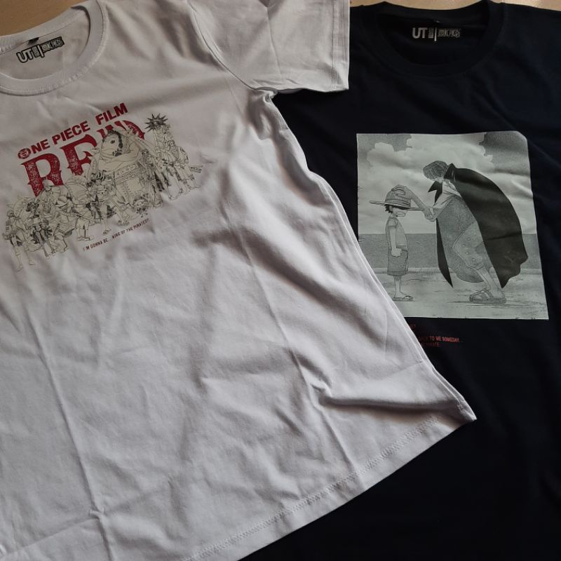 T-SHIRT ONE PIECE X UNIQLO 2022 | UNIQLO X ONE PIECE FILM RED | UT GRAPHIC T-SHIRT | AKAGAMI | SHANKS | KAOS ANIME | STREETWEAR-7