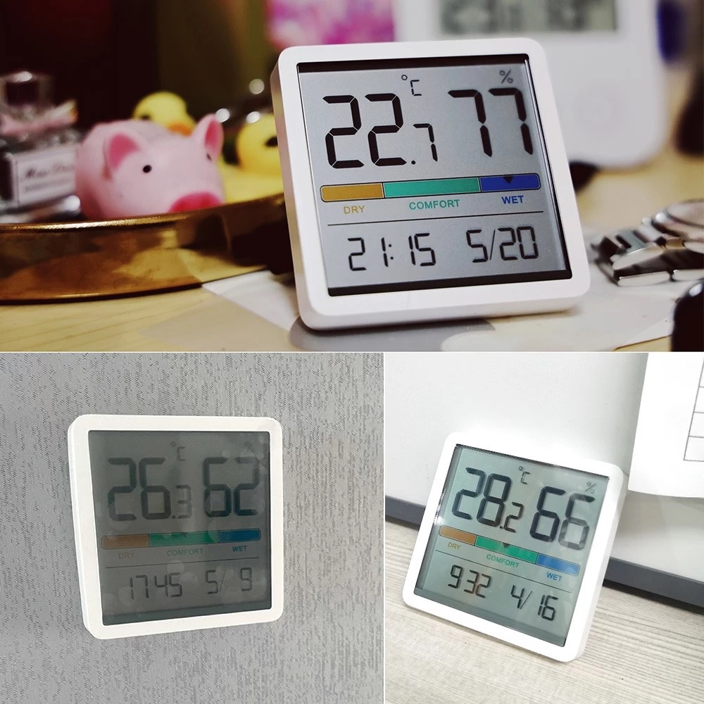 MIIIW NK5232 - Jam Digital dengan Pengukur Suhu dan Kelembaban Udara