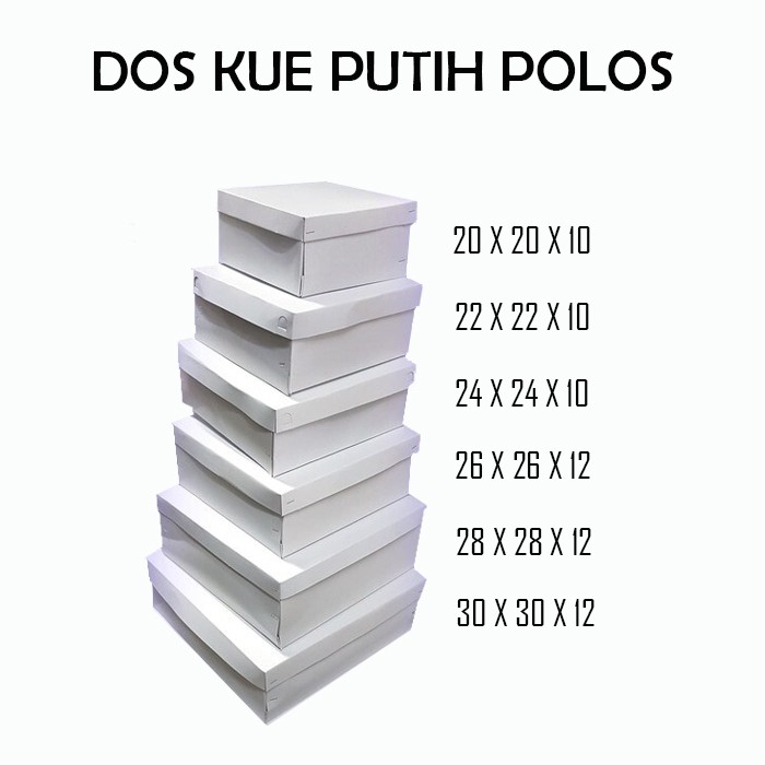 

DUS KUE / NASI KARTON PUTIH POLOS + TUTUP