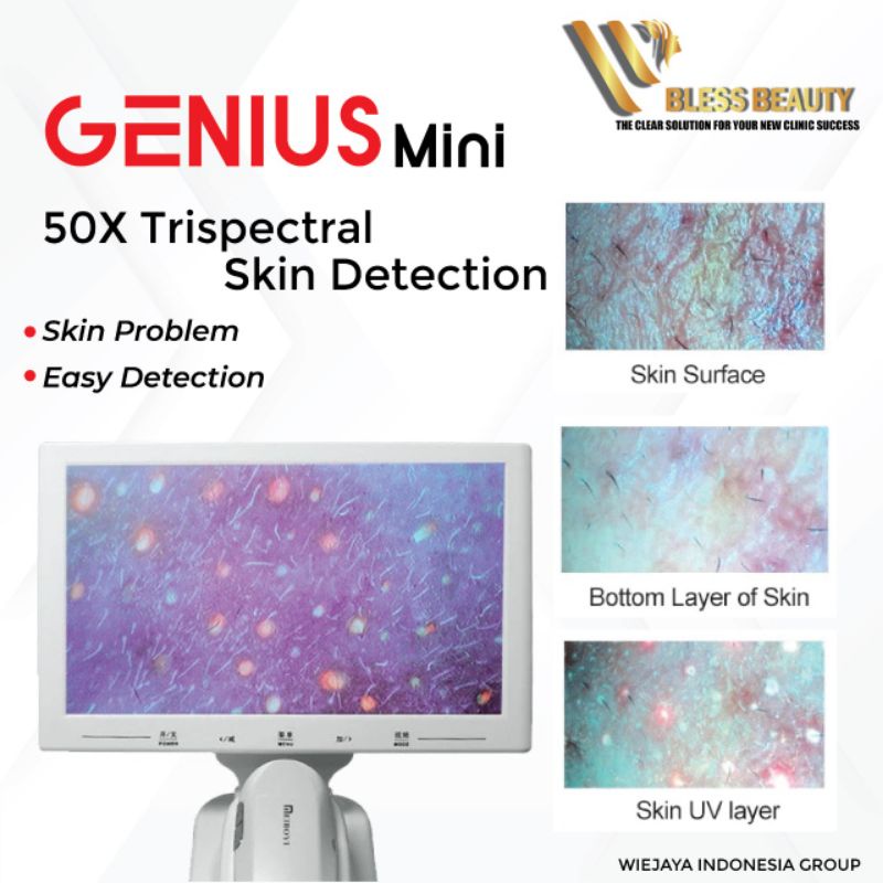 Alat Skin Analyzer Analisis Kulit Genius Mini Wajah Folikel Rambut Kepala Original