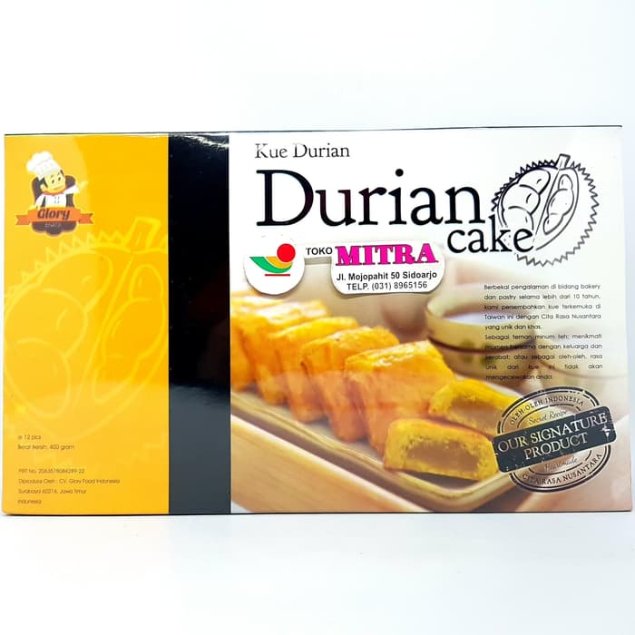 

GLORY SNACK KUE CAKE DURIAN 400gr | KERING BUAH DUREN BOX PREMIUM ASLI